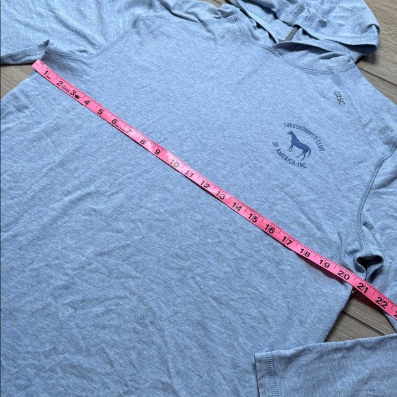 Tasc Thoroughbred Club of America Logo Light weight Hooded Longsleeve Shirt Sz M - Picture 4 of 10